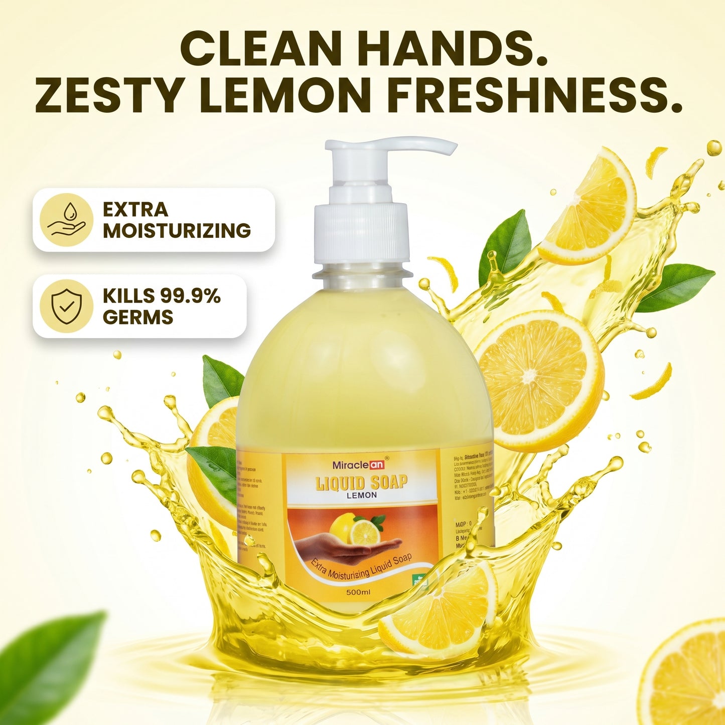 Handwash Lemon 500ml X 4