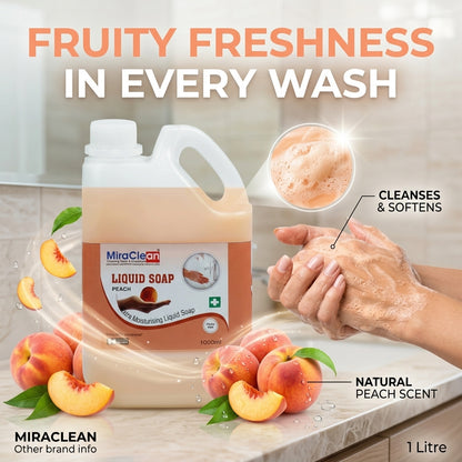 Liquid Soap Peach 1L X 4