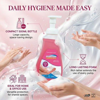 Mediclean Foaming Soap 500ml X 4