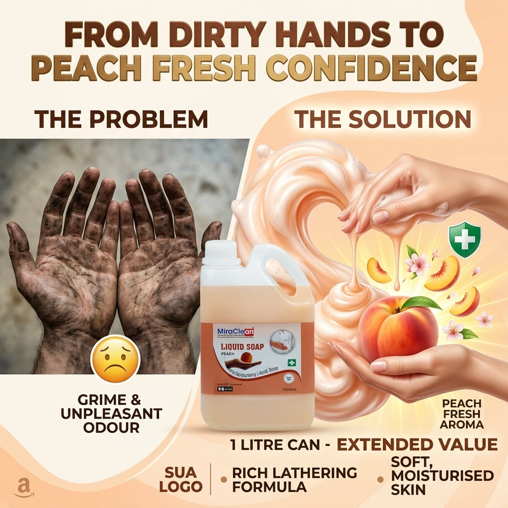 Liquid Soap Peach 1L X 4