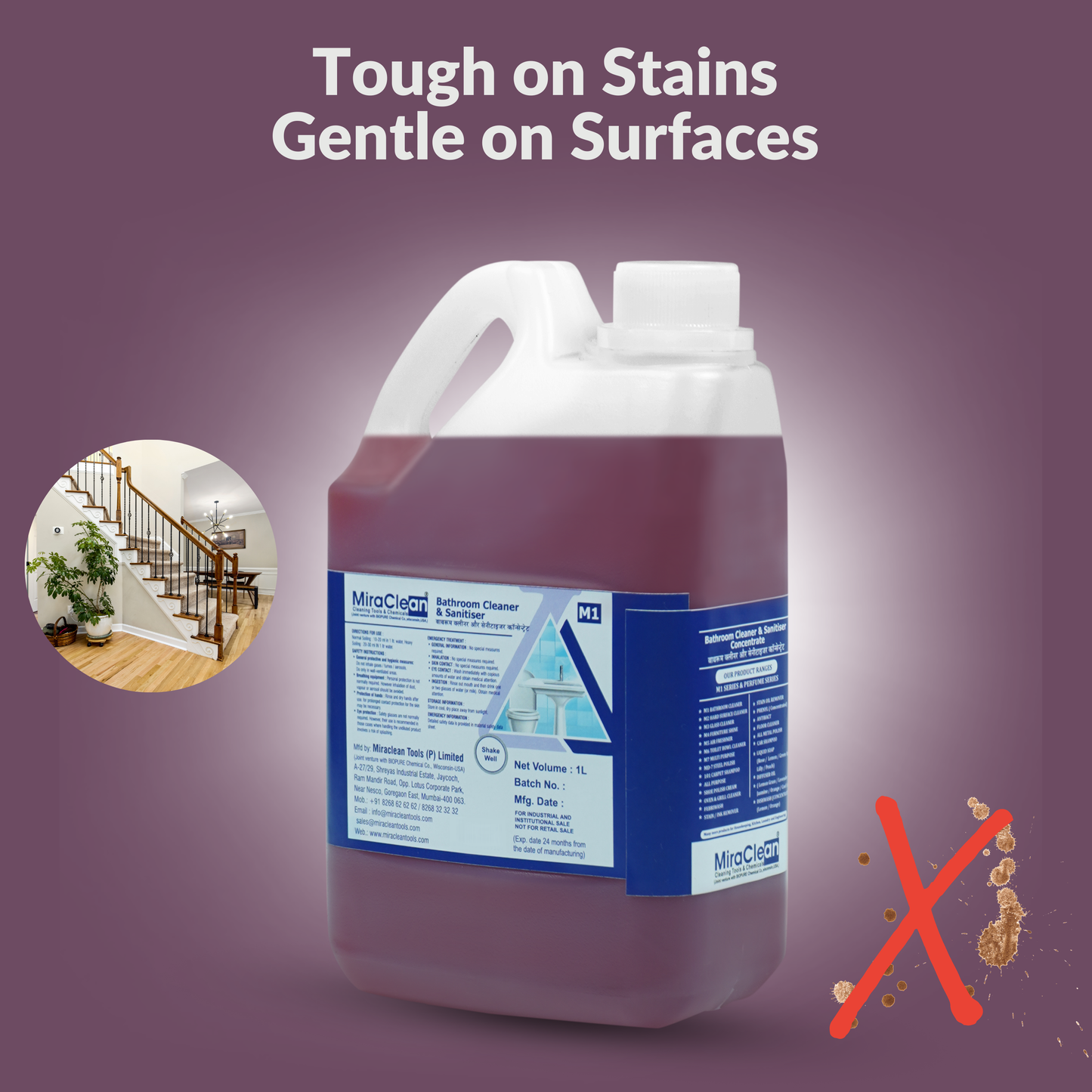 Bathroom Cleaner And Sanitiser 1L