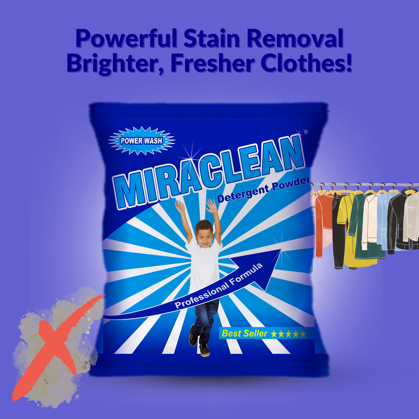 Detergent Powder Dark Packet