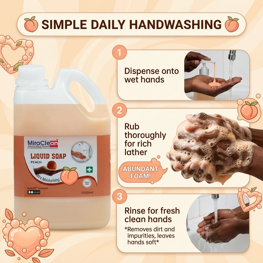 Liquid Soap Peach 1L X 4