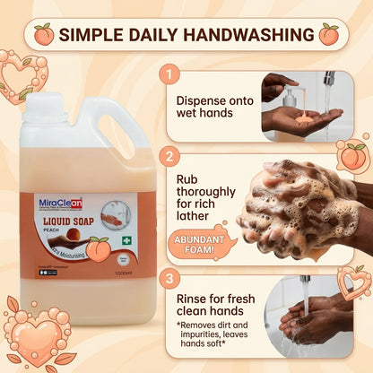 Liquid Soap Peach 1L X 4