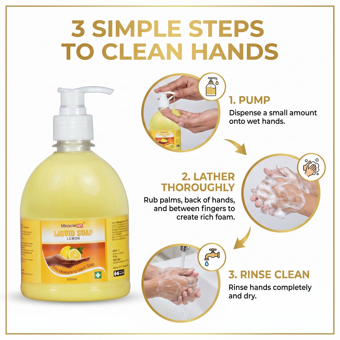 Handwash Lemon 500ml X 4