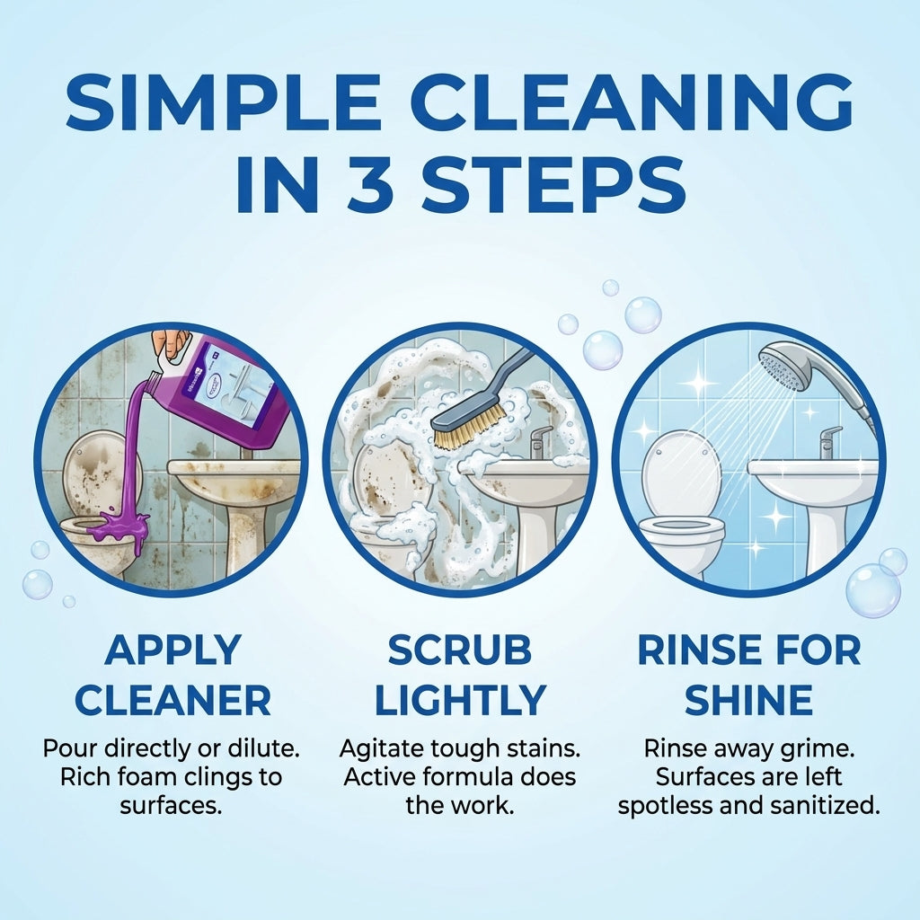 Bathroom Cleaner & Sanitizer 5L X 4