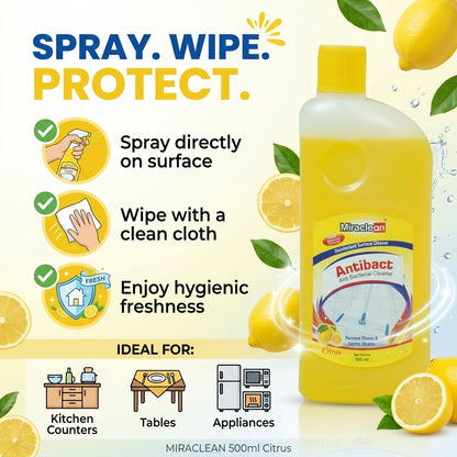 Antibacterial Cleaner Citrus 500ml X 4