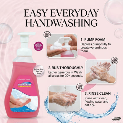 Mediclean Foaming Soap 500ml X 4