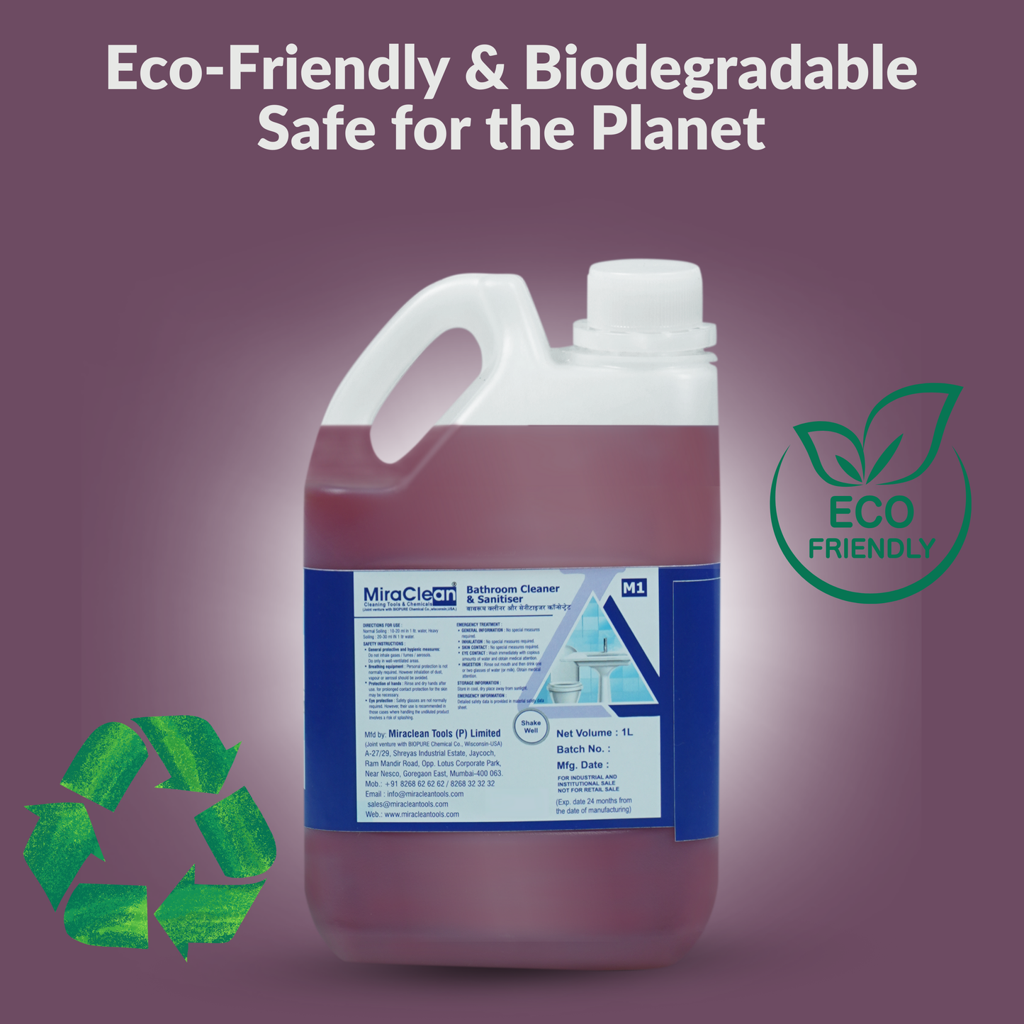 Bathroom Cleaner And Sanitiser 1L